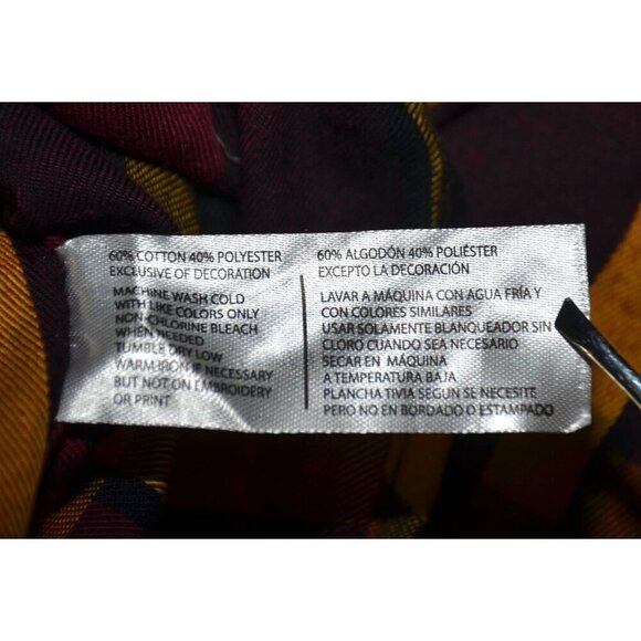 U.S. Polo Assn. Boys Size XXL Flannel Shirt Button Down Preppy Maroon & Black - Picture 7 of 8